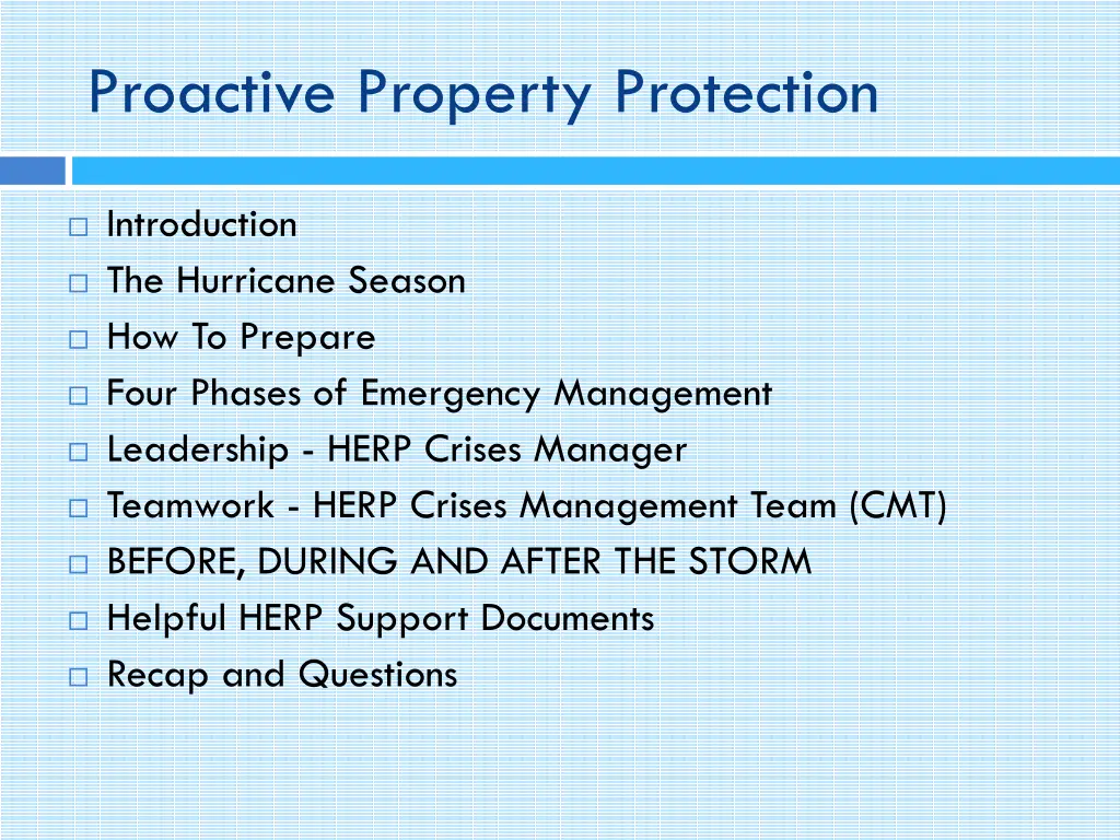 proactive property protection