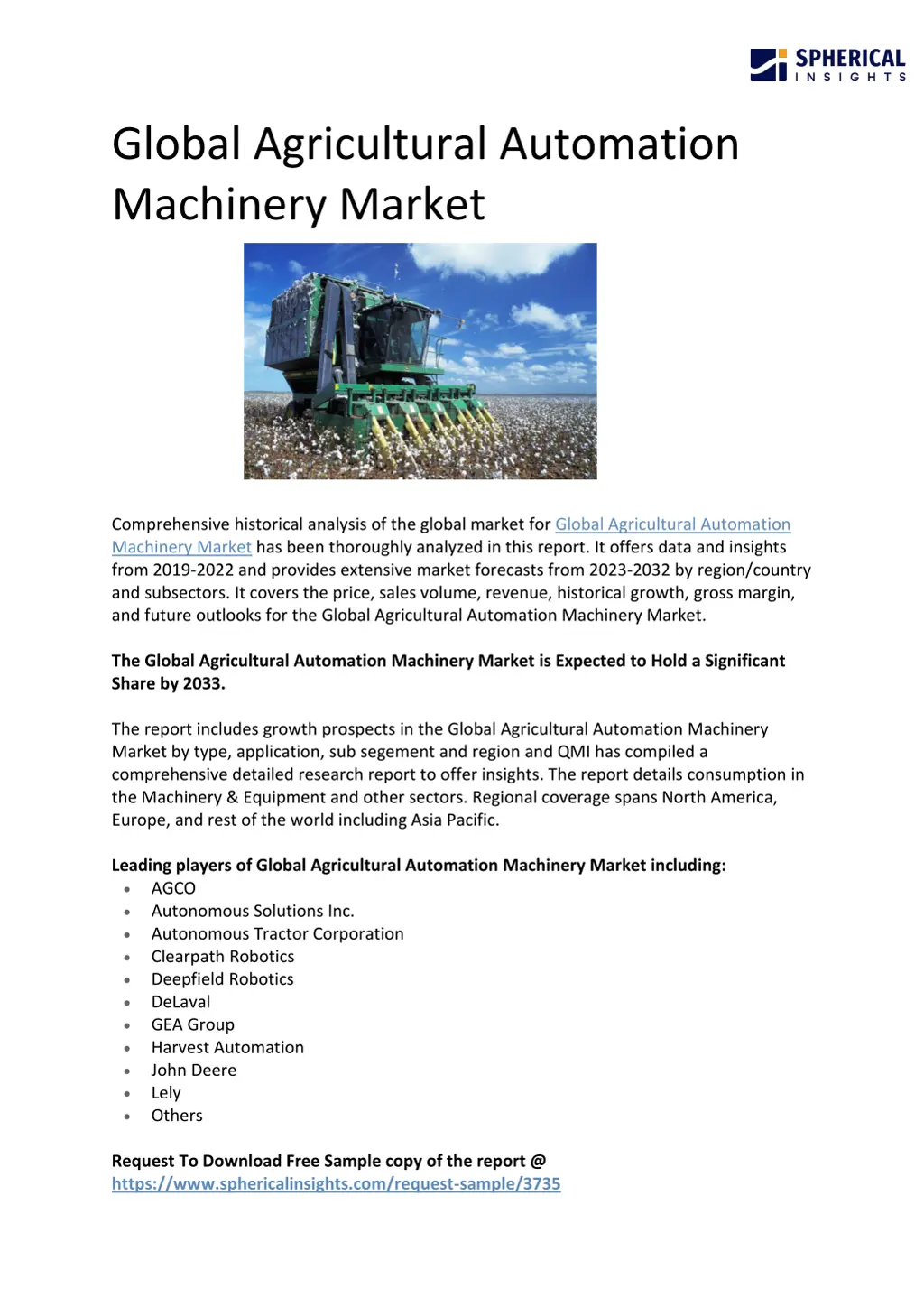 global agricultural automation machinery market