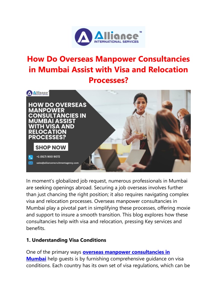 how do overseas manpower consultancies in mumbai