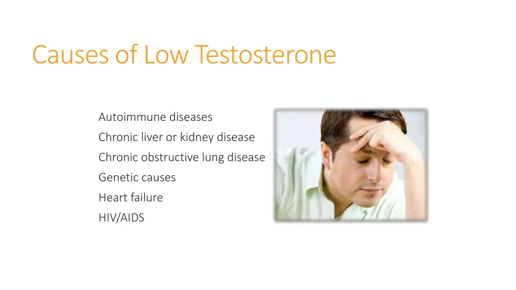 causes of low testosterone