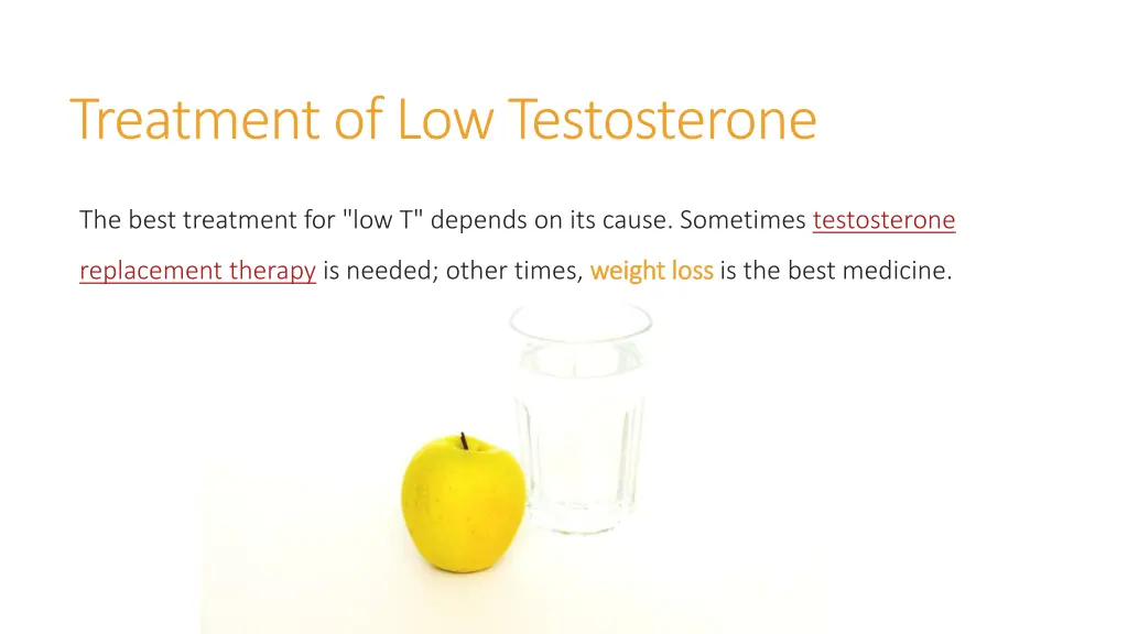 treatment of low testosterone