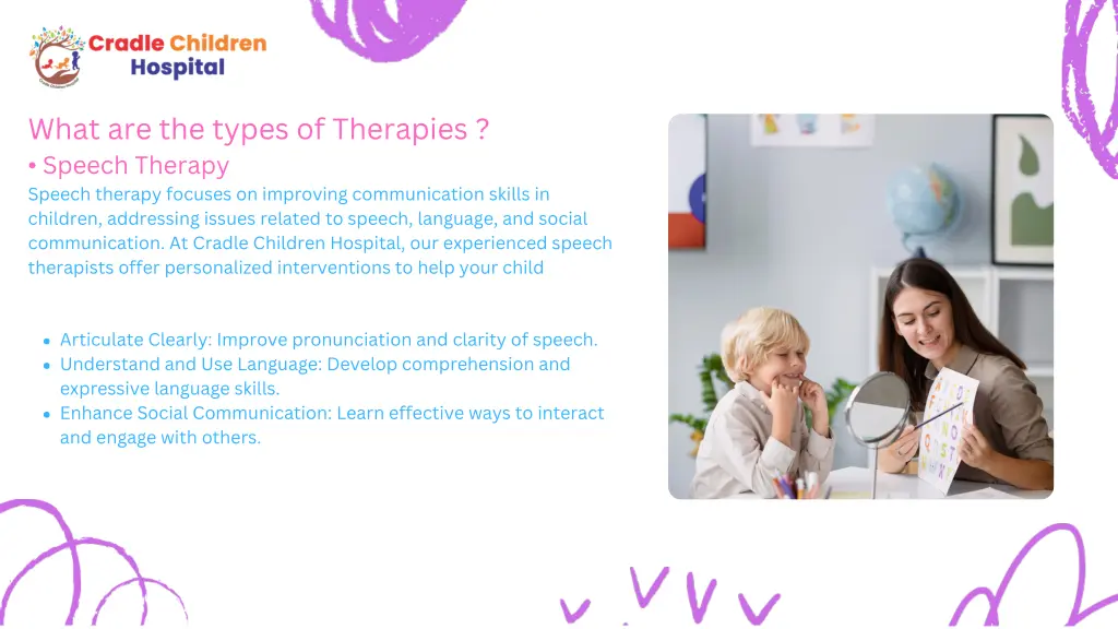 what are the types of therapies speech therapy