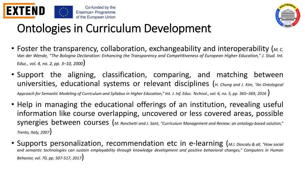 ontologies in curriculum development ontologies