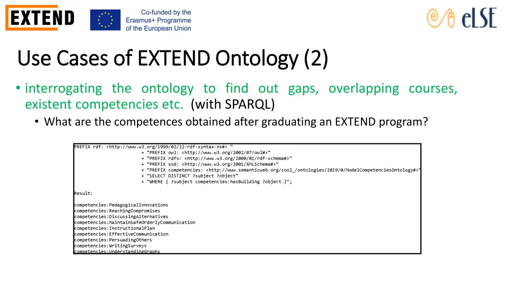 use cases of extend ontology 2 use cases