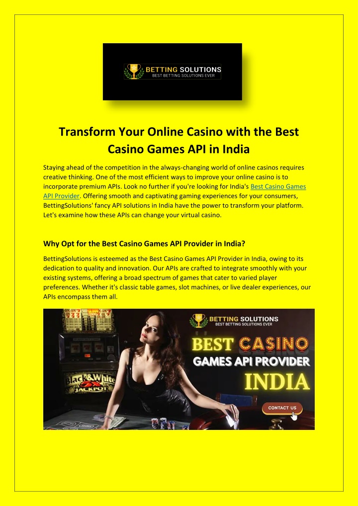 transform your online casino with the best casino