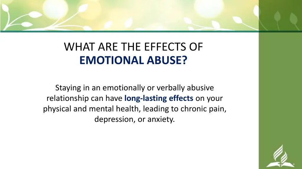 what are the effects of emotional abuse