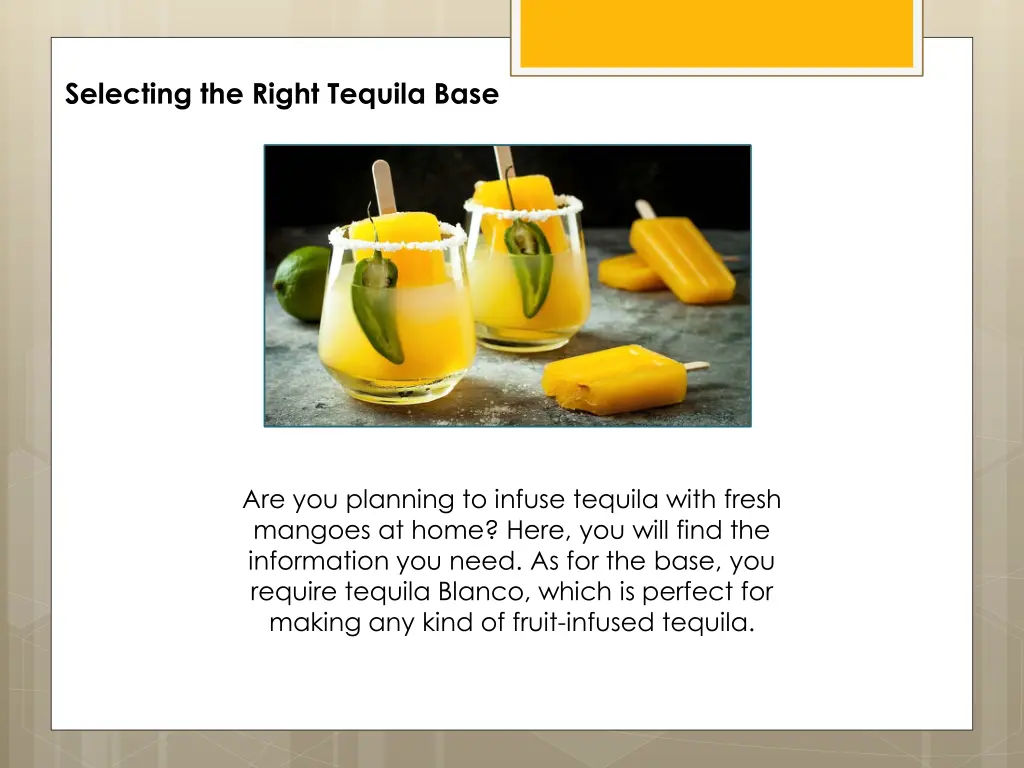 selecting the right tequila base