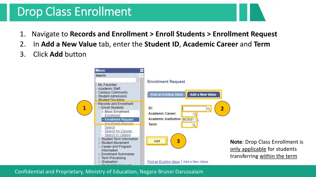 drop class enrollment drop class enrollment