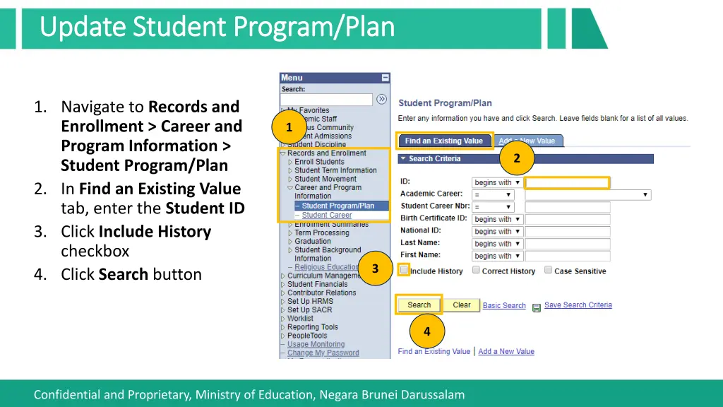 update student program plan update student