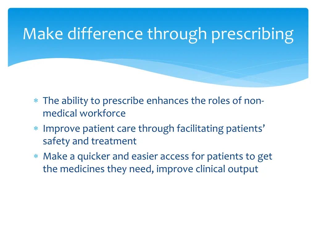 make difference through prescribing