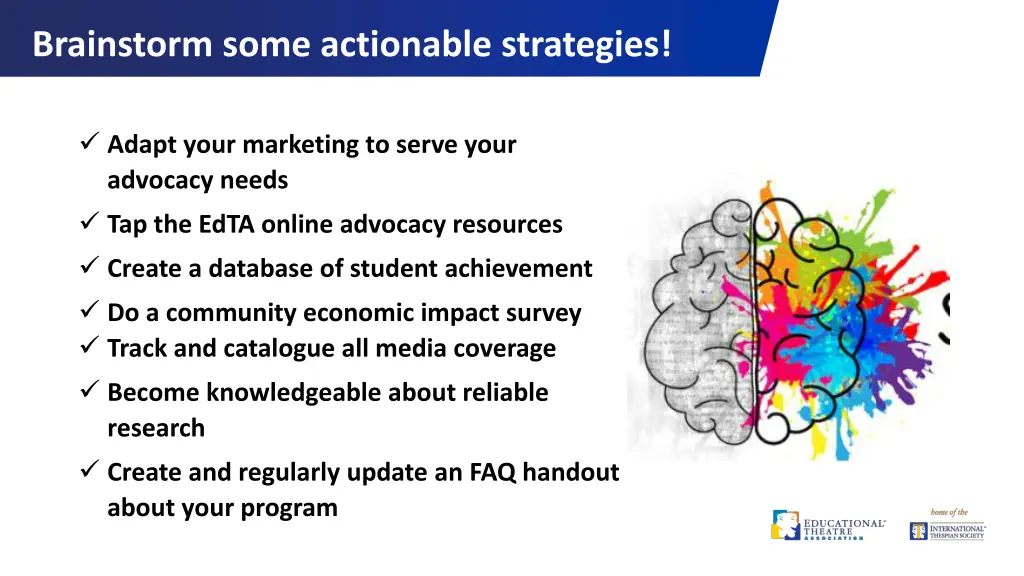 brainstorm some actionable strategies