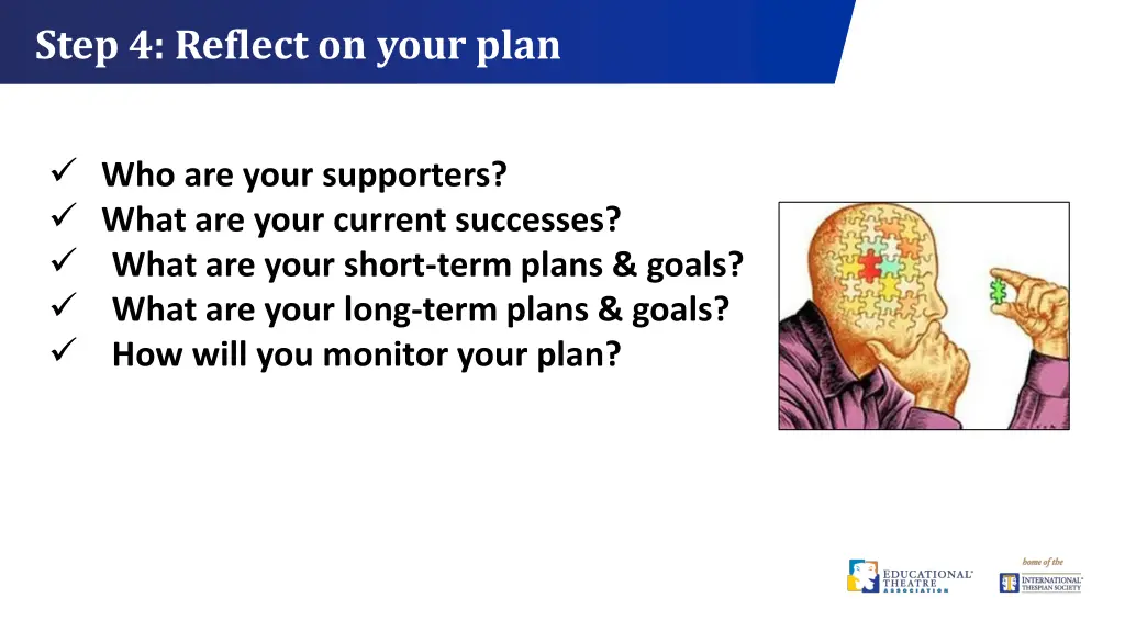 step 4 reflect on your plan