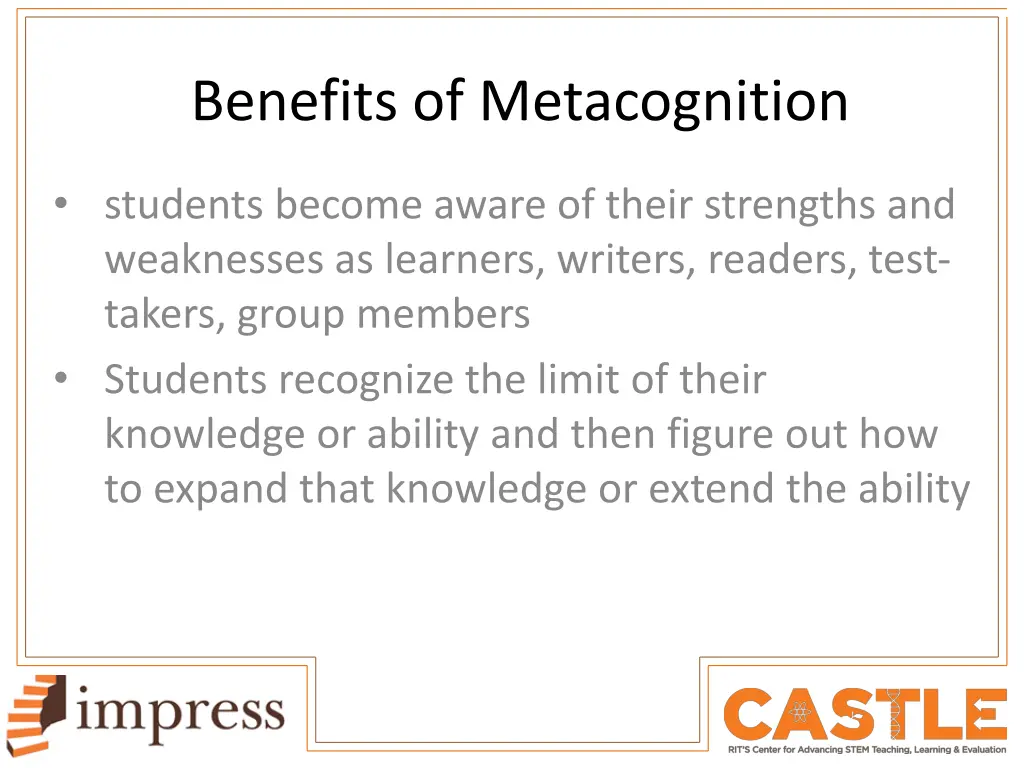 benefits of metacognition