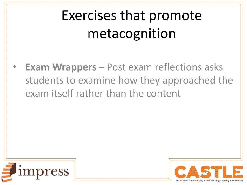 exercises that promote metacognition 1