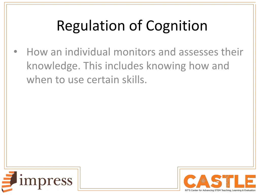 regulation of cognition