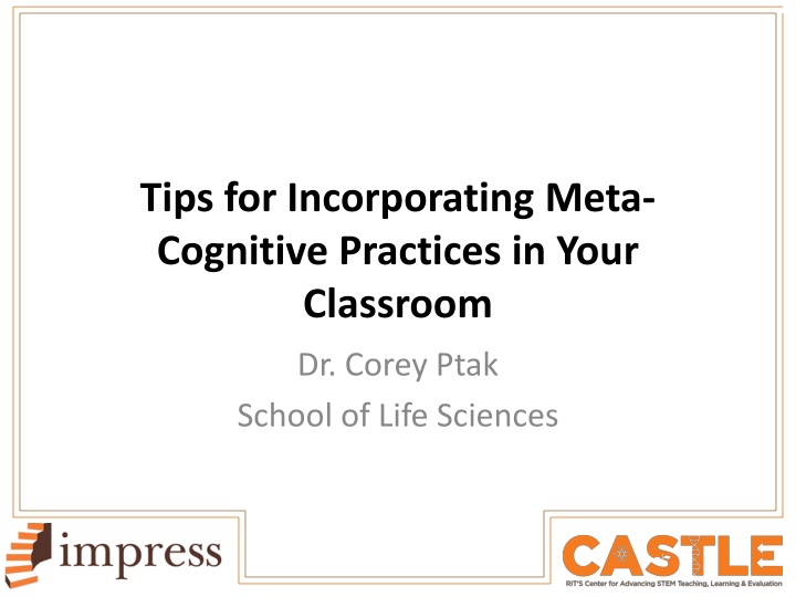 tips for incorporating meta cognitive practices