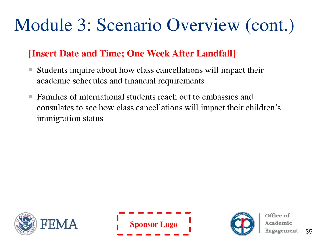 module 3 scenario overview cont