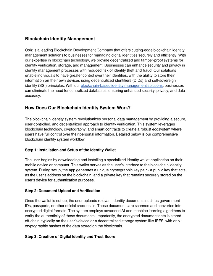 blockchain identity management