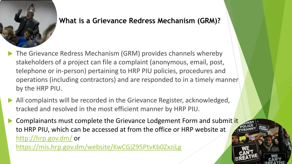 what is a grievance redress mechanism grm