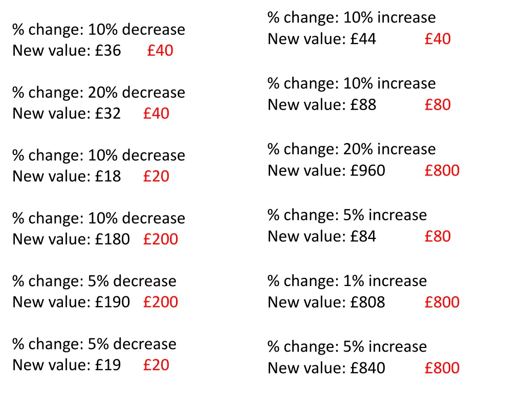 change 10 increase new value 44 1