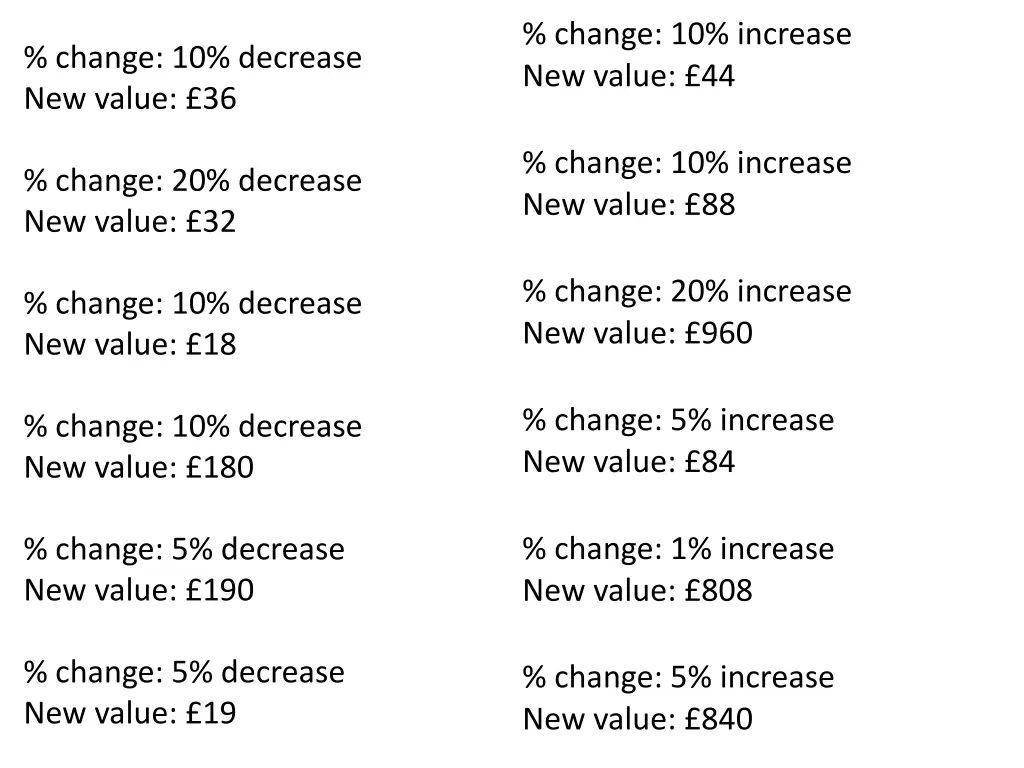 change 10 increase new value 44