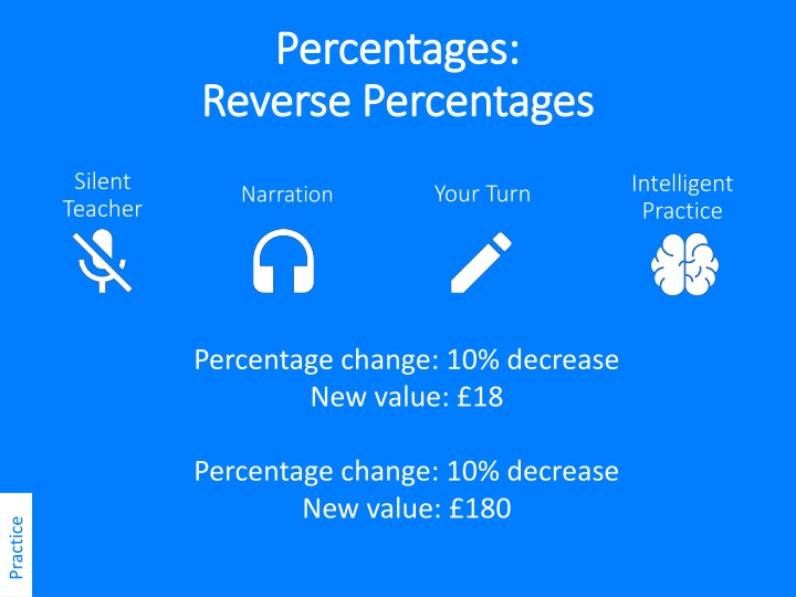 percentages percentages reverse percentages