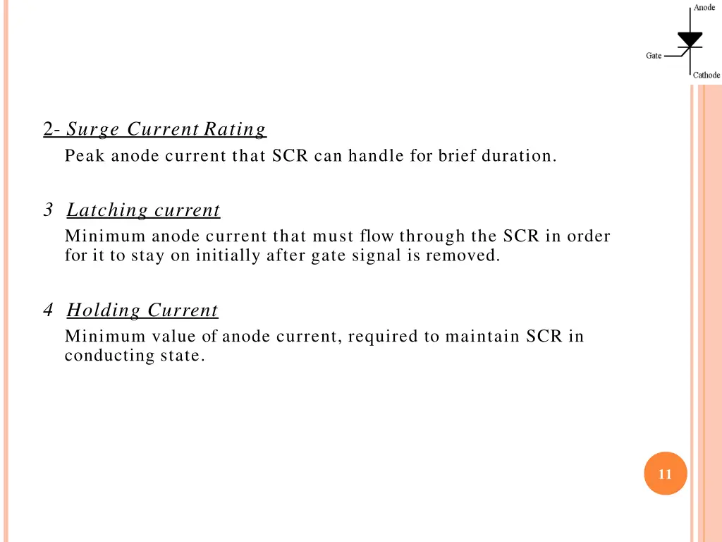 2 surge current rating peak anode current that