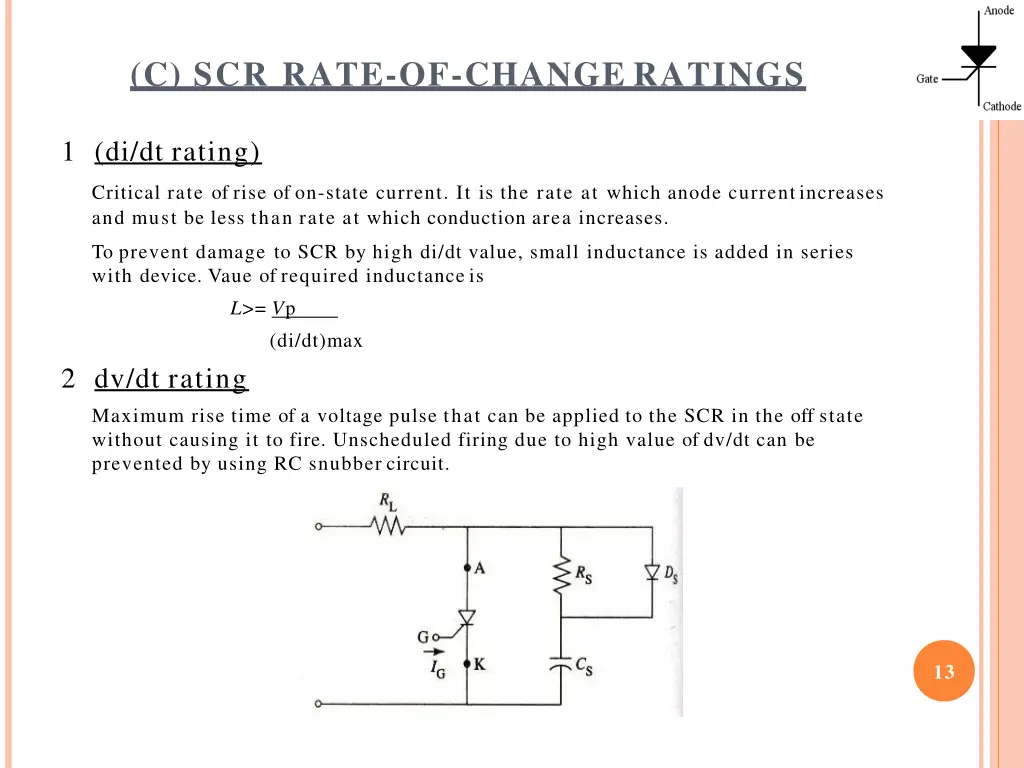 c scr rate of change ratings