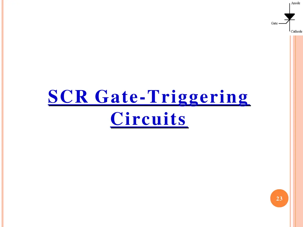 scr gate triggering circuits