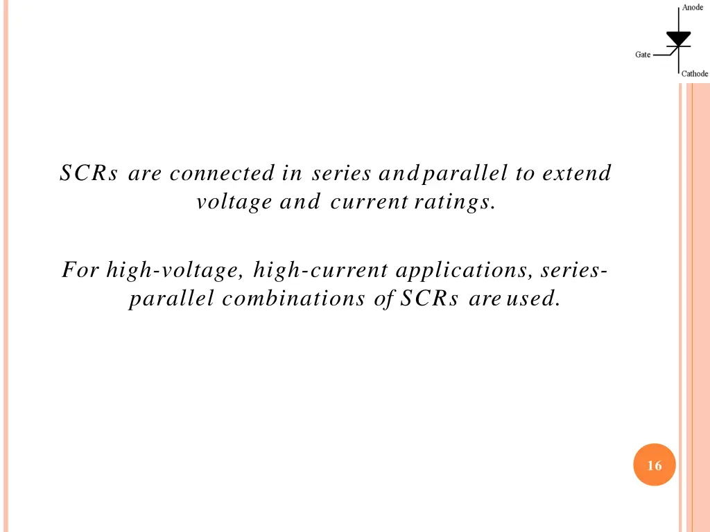 scrs are connected in series andparallel