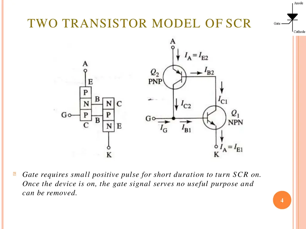 two transistor model of scr