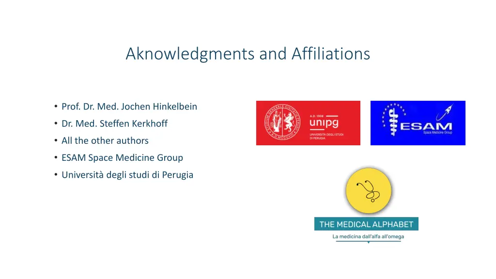 aknowledgments and affiliations