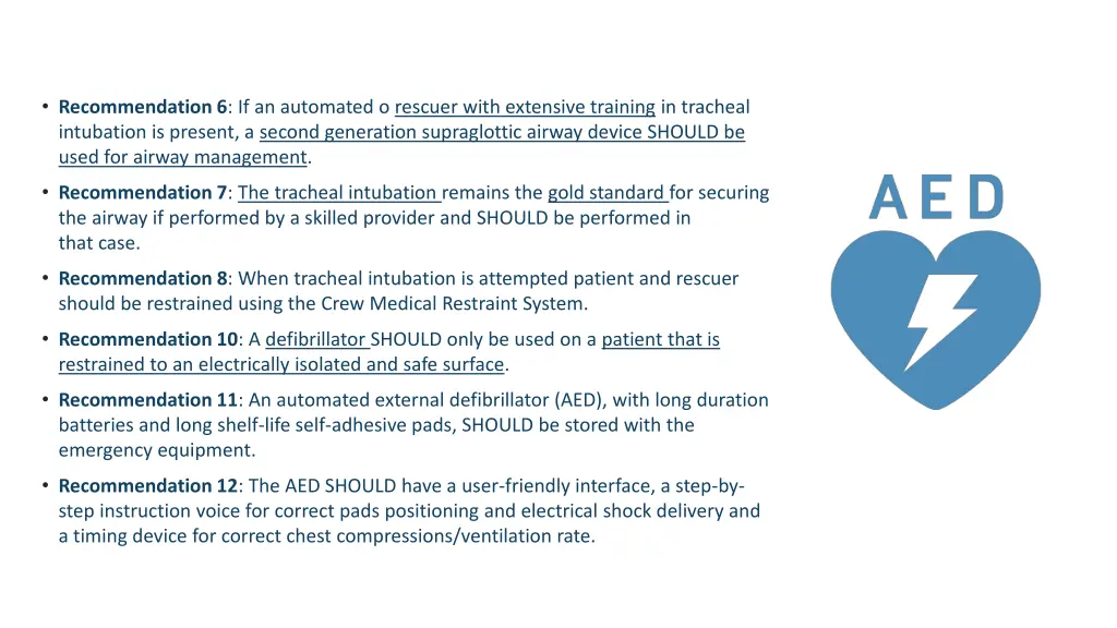 recommendation 6 if an automated o rescuer with