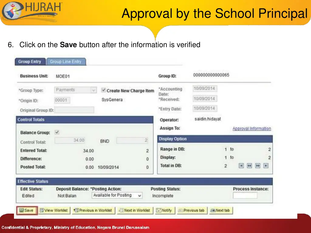 approval by the school principal 2