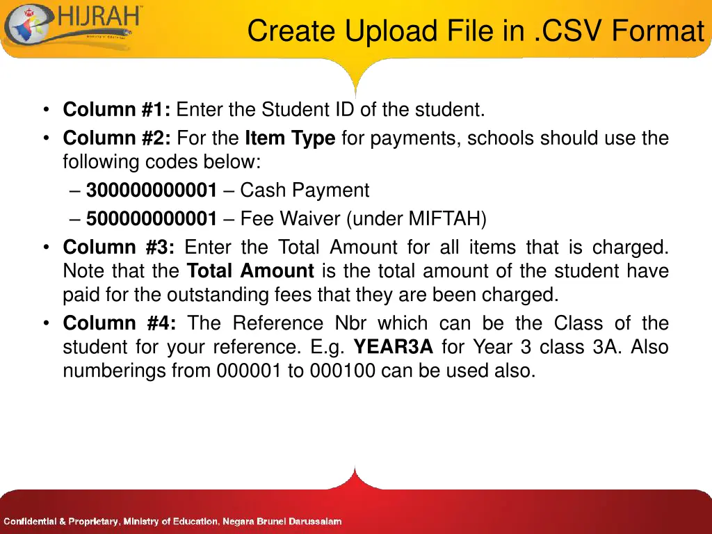 create upload file in csv format 2