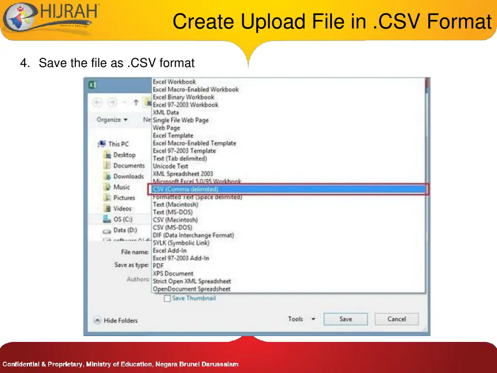 create upload file in csv format 4