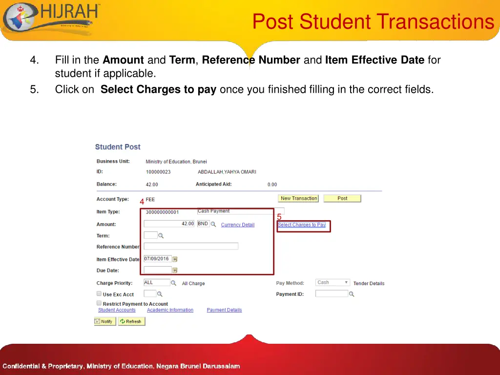 post student transactions 1