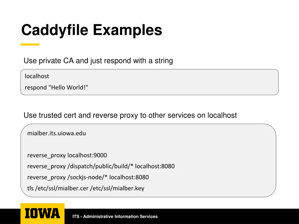 caddyfile examples