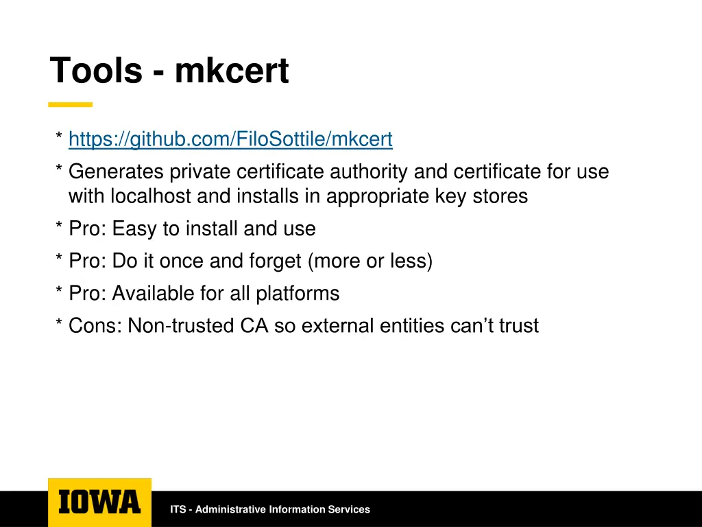 tools mkcert