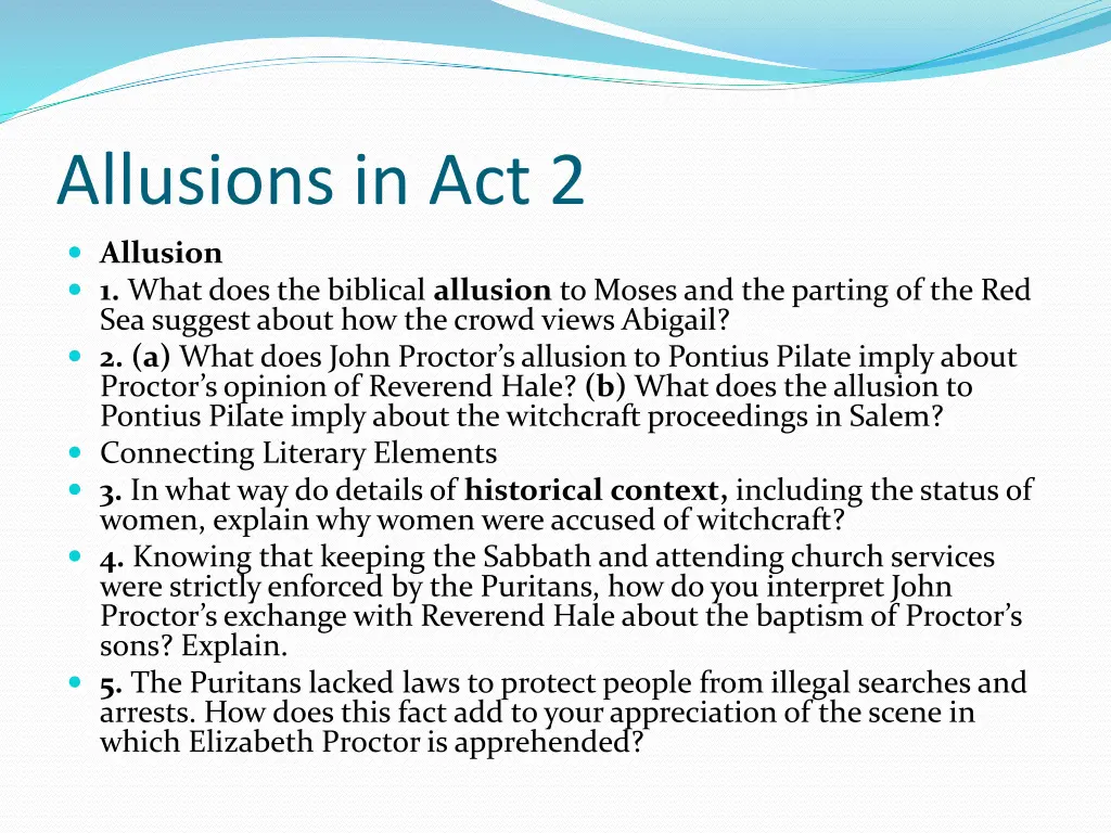 allusions in act 2