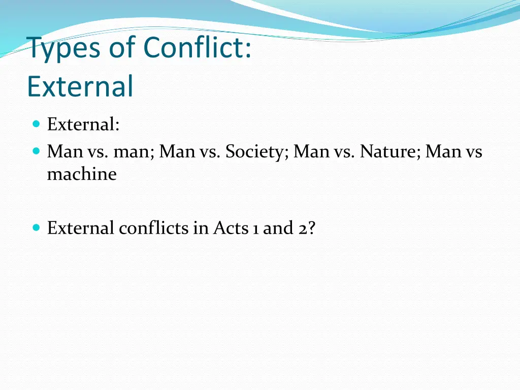 types of conflict external