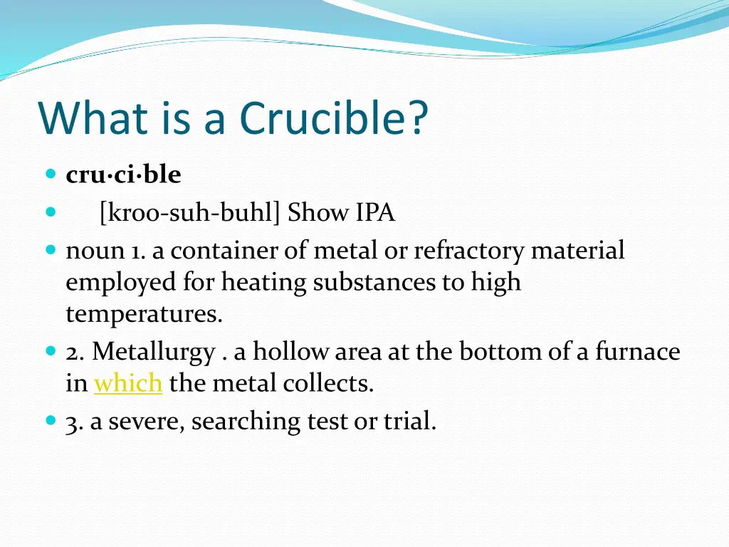 what is a crucible