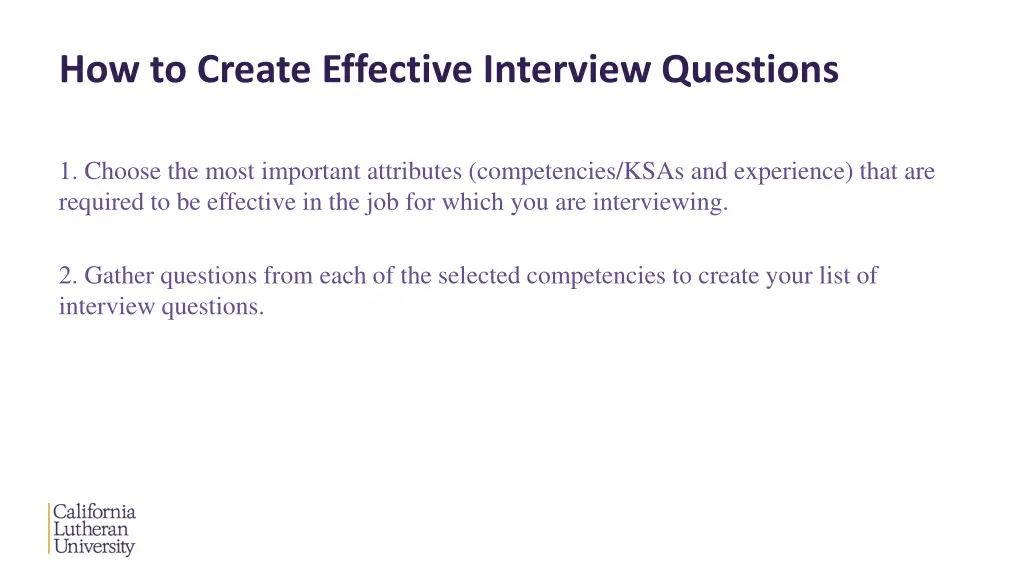 how to create effective interview questions