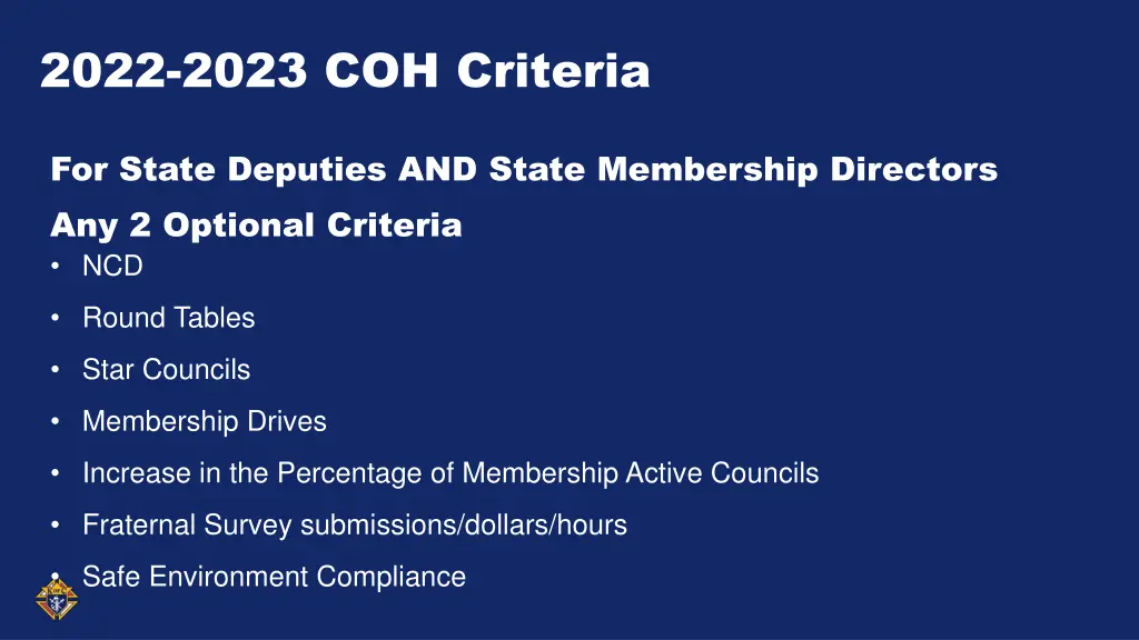 2022 2023 coh criteria 1