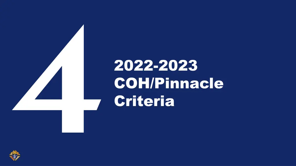 2022 2023 coh pinnacle criteria