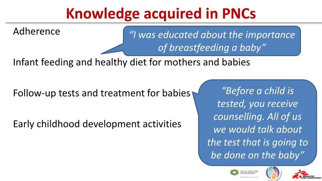 knowledge acquired in pncs