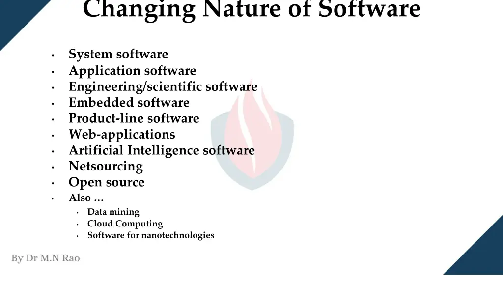 changing nature of software