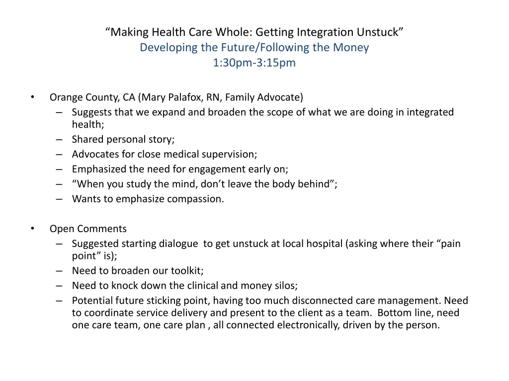 making health care whole getting integration 2