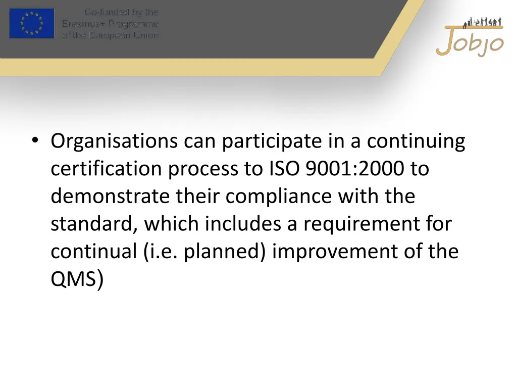 organisations can participate in a continuing