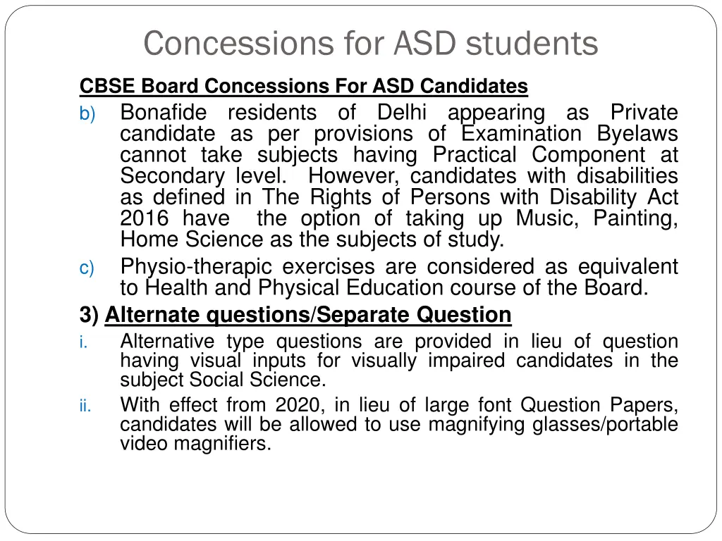 concessions for asd students 3